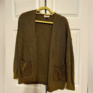 Olive Open Cardigan